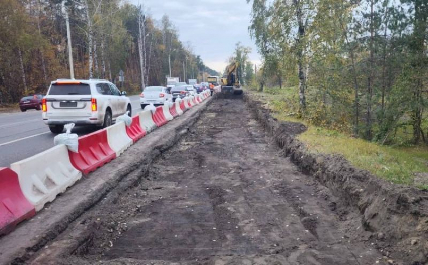 Началось расширение проезда от Остужевской развязки к улице Димитрова в Воронеже