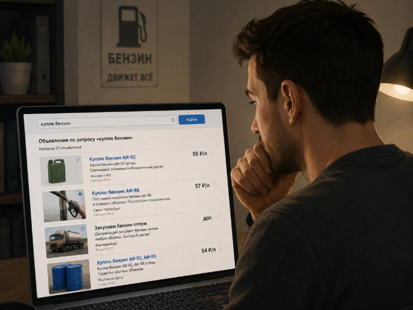 Бензин и дизель стали искать на «Авито» в Воронеже