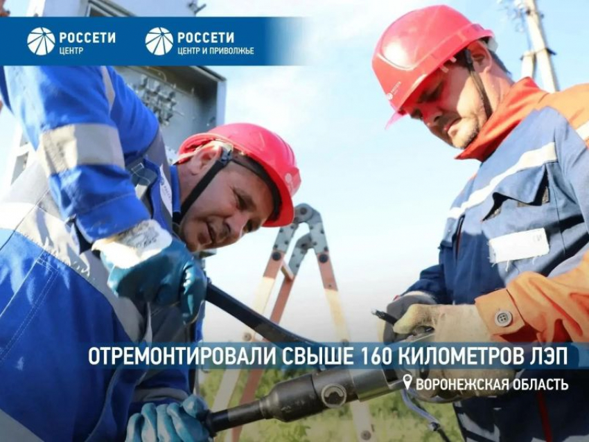 «Россети Центр» с начала года отремонтировали свыше 160 километров ЛЭП в Воронежской области