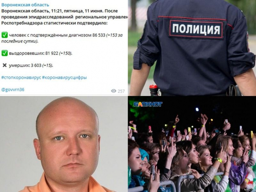 Коронавирус в Воронеже 11 июня: +15 смертей, унижение полицейского на остановке и выпускной в ковидную эпоху