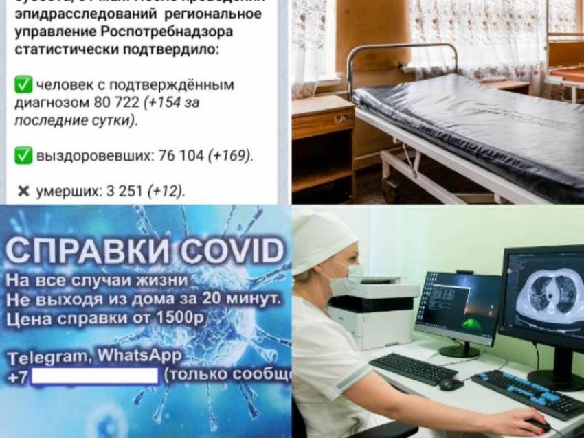 Коронавирус в Воронеже 1 мая: 12 смертей, торговля справками и дистанционная реабилитация