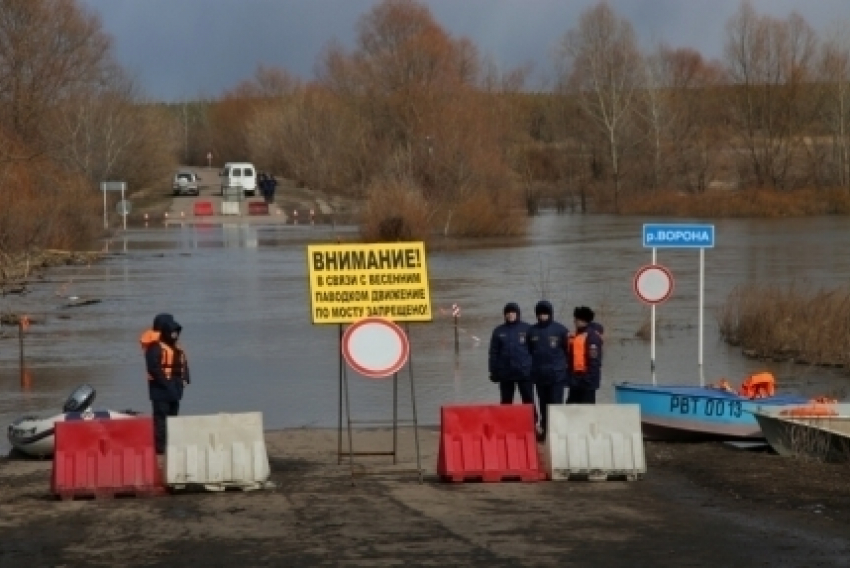 Еще четыре моста ушли под воду в Воронежской области