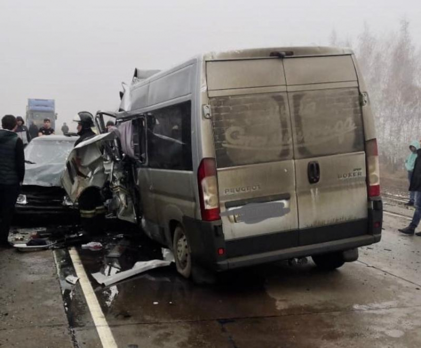 Опубликованы снимки с места гибели пяти человек на воронежской дороге