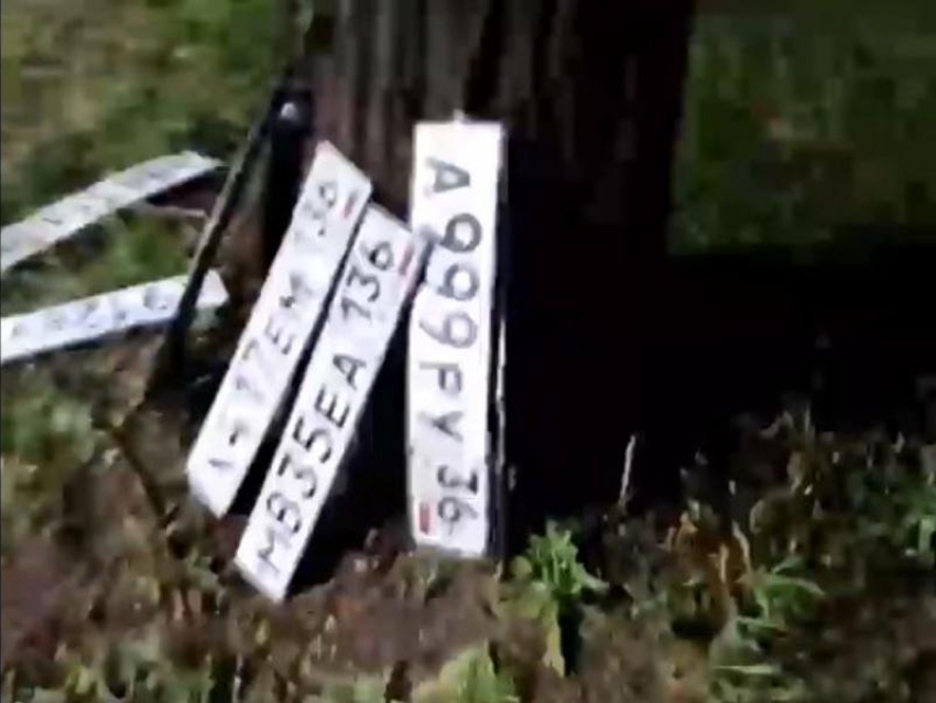 Кладбище автомобильных номеров появилось после потопа в Воронеже