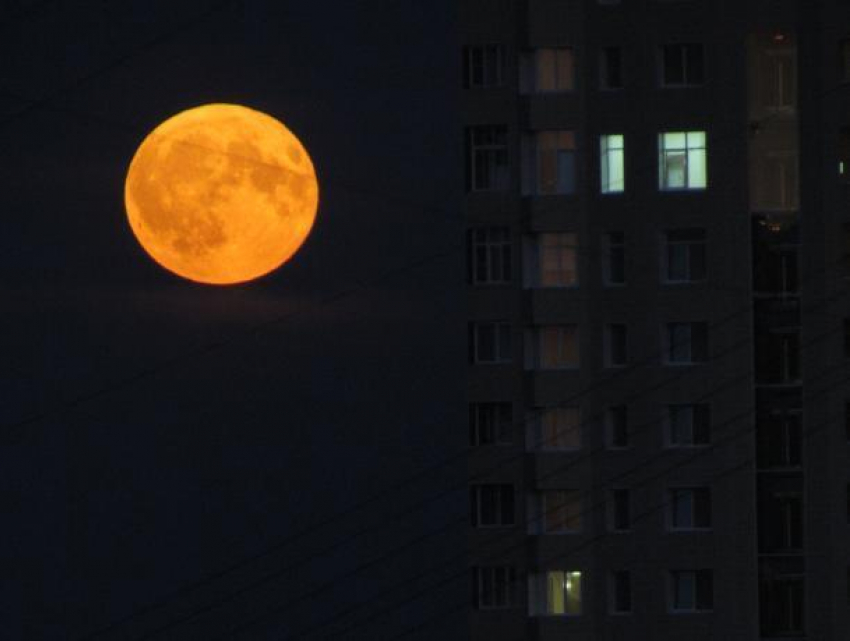 Невероятную луну сфотографировали в небе над Воронежем