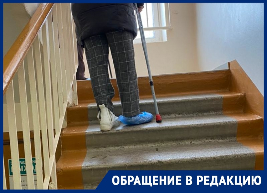 Неработающий лифт испытывает на прочность пациентов со сломанными ногами в Воронеже 