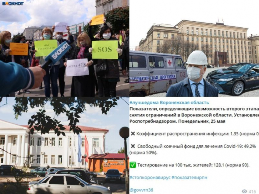 Коронавирус в Воронеже 25 мая: полсотни зараженных, вспышка на заводе и митинг бизнесменов