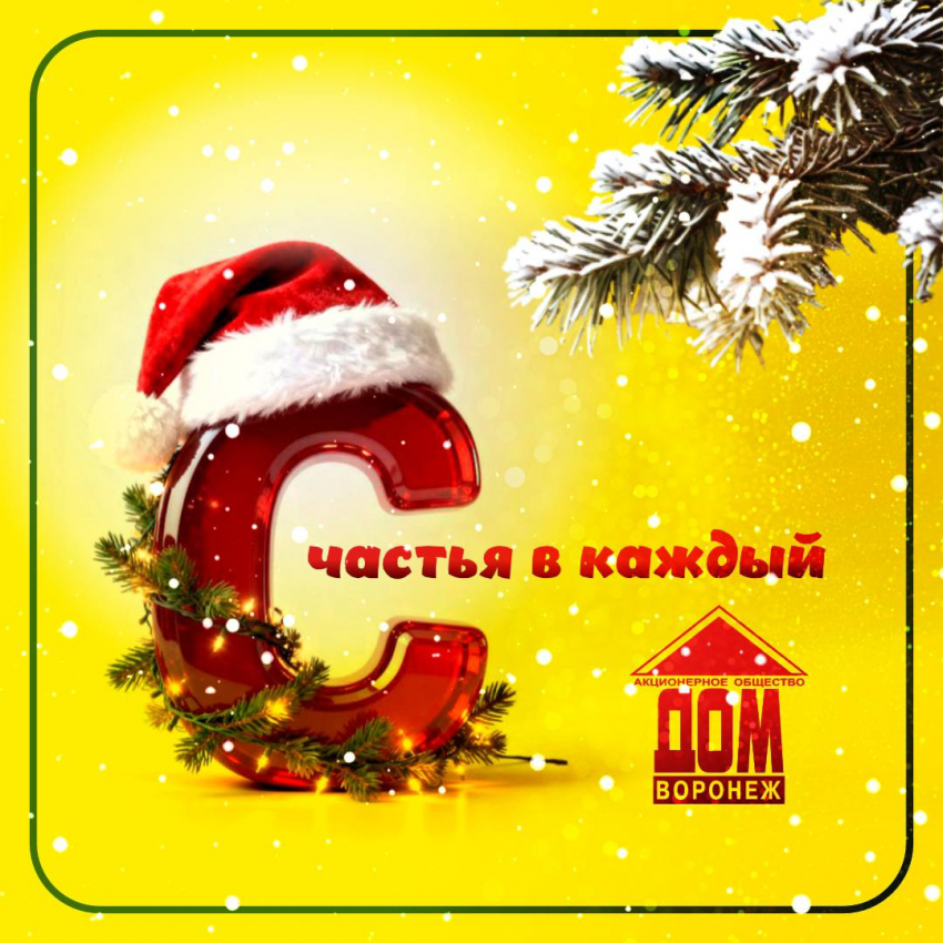Компания «Воронеж-Дом» от всей души поздравляет жителей Воронежа с Новым годом и Рождеством!