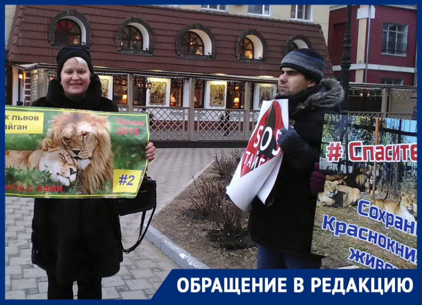  Воронежцы вышли на пикет ради львов и тигров из крымского сафари-парка