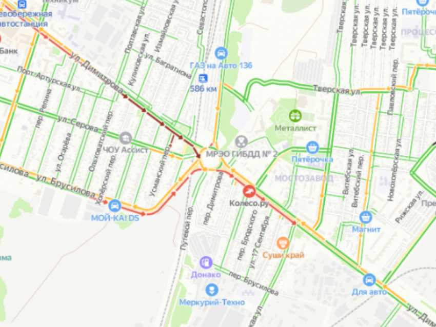 Дикая пробка образовалась на новом турбокольце в Воронеже 