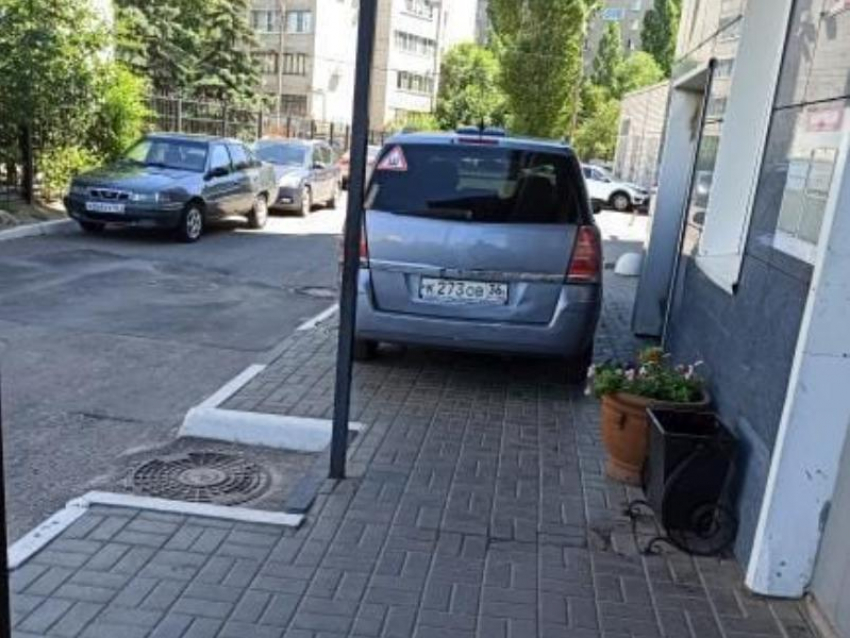 Компактная иномарка мимикрировала под пешехода в Воронеже