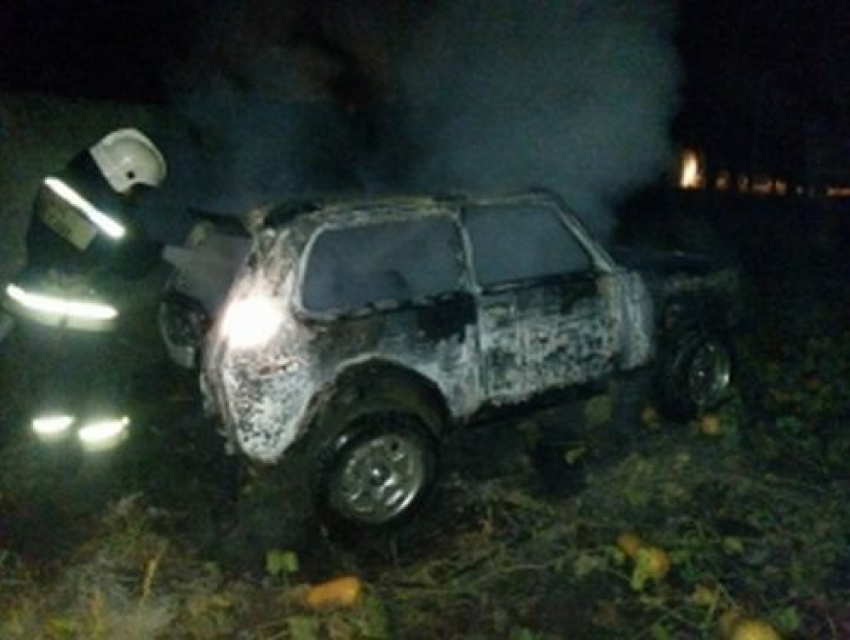 Прошедшей ночью в Левобережном районе Воронежа сгорел автомобиль «Нива»