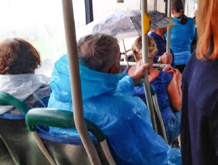 Поездка в воронежском автобусе обернулась водным испытанием