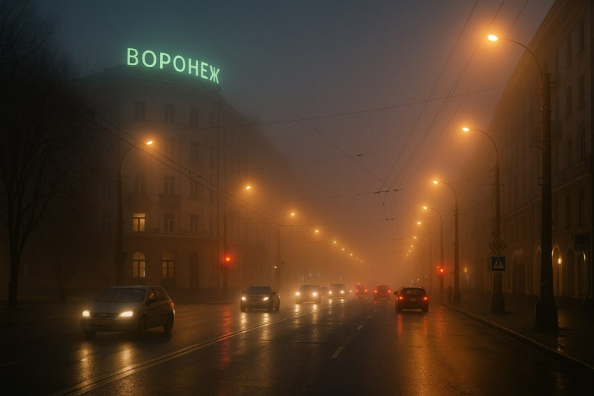 Туман продолжает окутывать Воронежскую область 