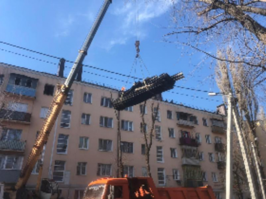 Как движется восстановление горевшей многоэтажки показали на видео в Воронеже 