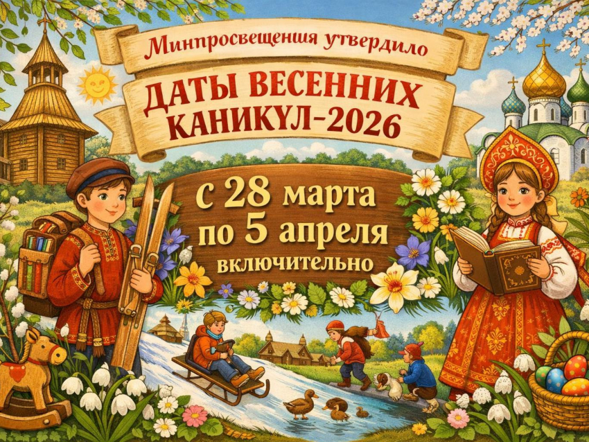 Стали известны даты весенних каникул 2026
