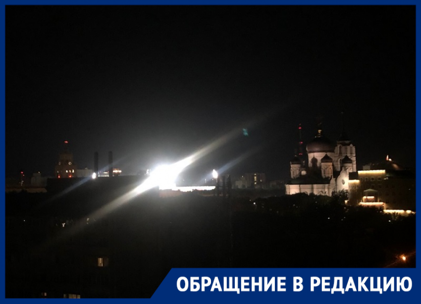 Воронежцы пожаловались на «белые ночи» из-за прожекторов на стадионе «Труд» 