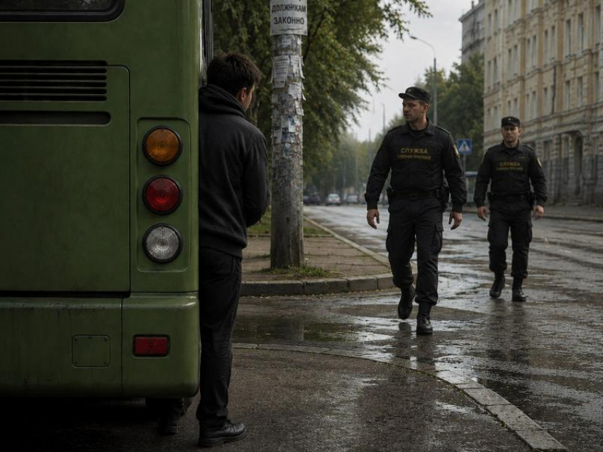 Сбежать от приставов на маршрутке пытался злостный неплательщик алиментов из Воронежа