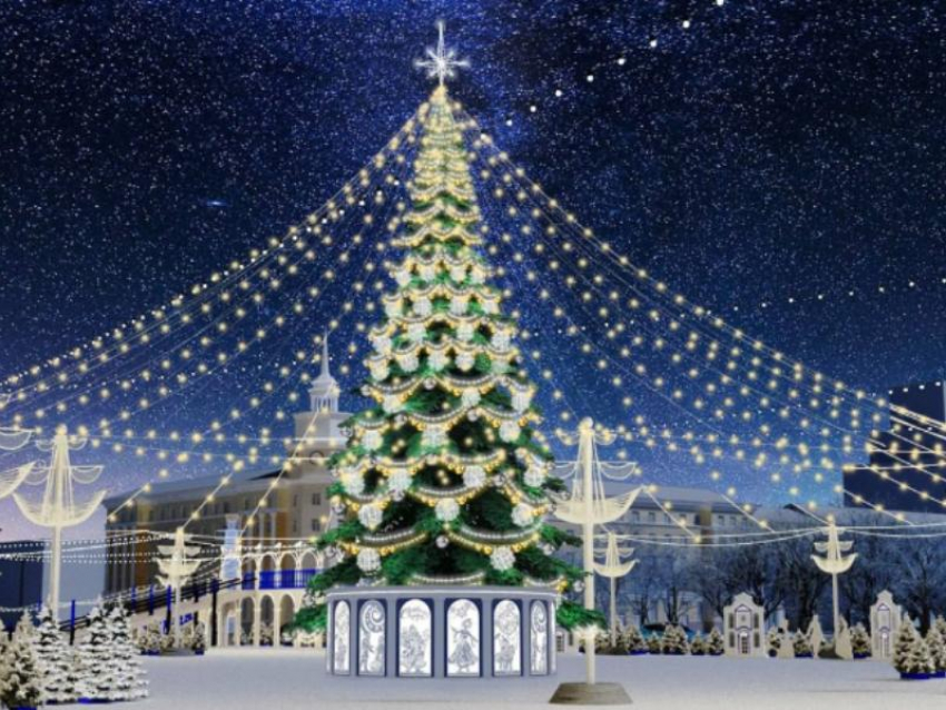 Стало известно, когда начнут украшать площадь Ленина к Новому году 