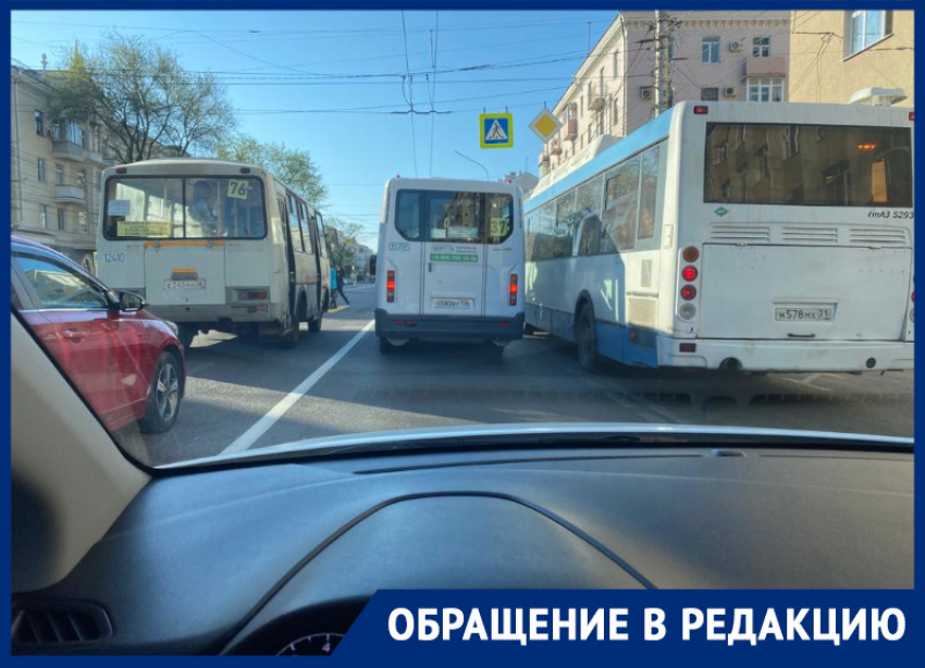 На засилье автобусов во всех полосах пожаловался воронежский автомобилист 