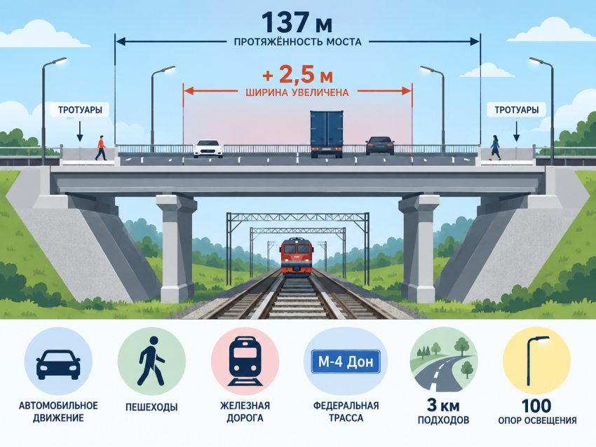 "Горбатый» мост откроют на три месяца раньше срока в Воронежской области