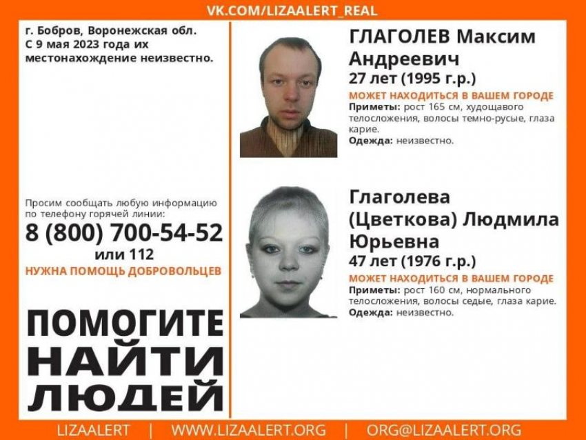 Двух родственников, пропавших 9 мая, ищут в Воронежской области