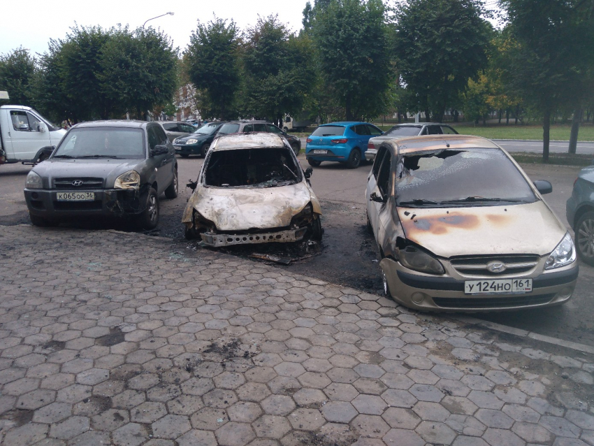 Ночью в Воронеже мощный пожар уничтожил Ford Focus