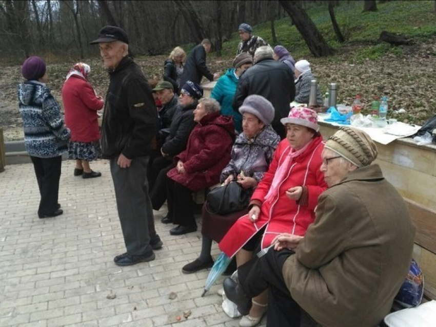 Тусовку с баяном и огурчиками устроили воронежские пенсионеры в честь Ленина 