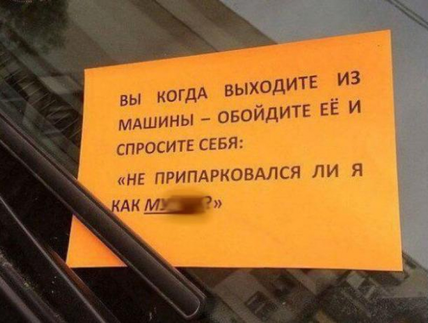 Воронежцам дали грубый, но дельный совет по парковке