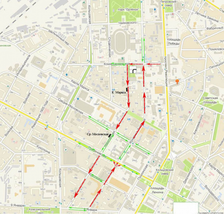 Две улицы в Воронеже станут односторонними 15 августа 