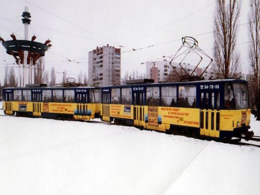 Архивное фото трамвая в действии показали в Воронеже