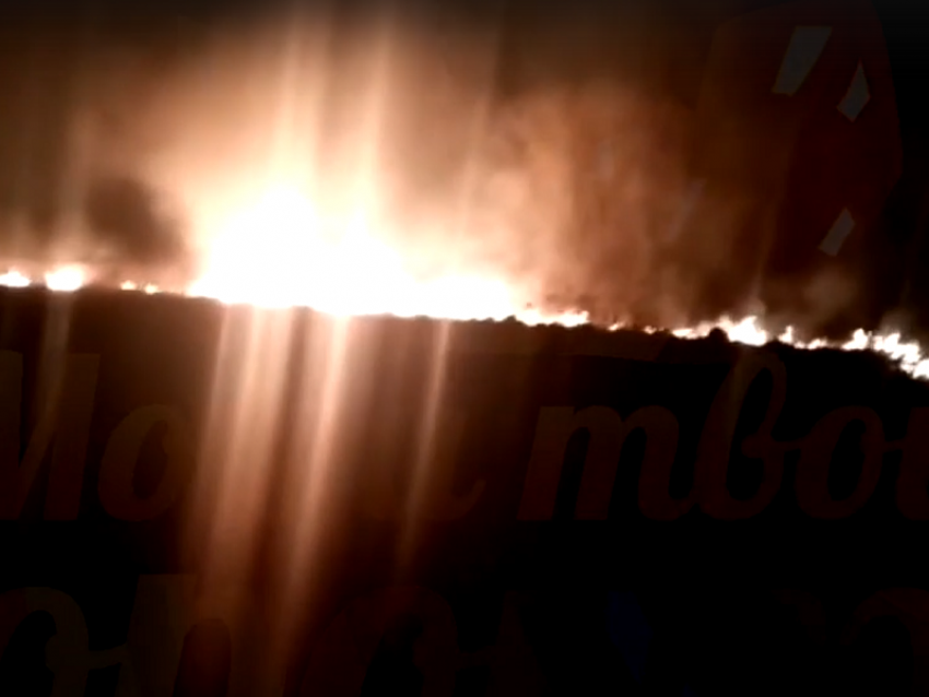 Может выйти из-под контроля: горение холмов сняли в Воронежской области 