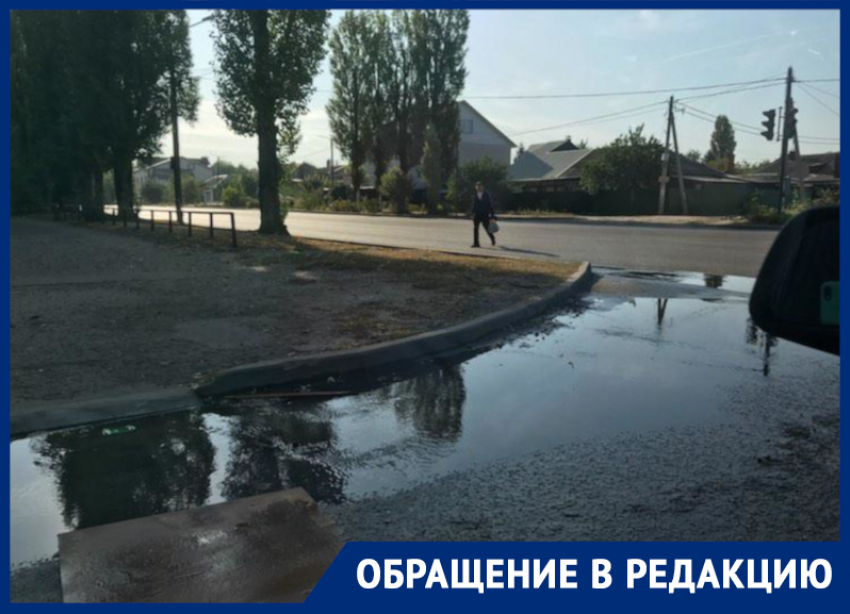 Двухдневный ручей подтопил остановку в Воронеже