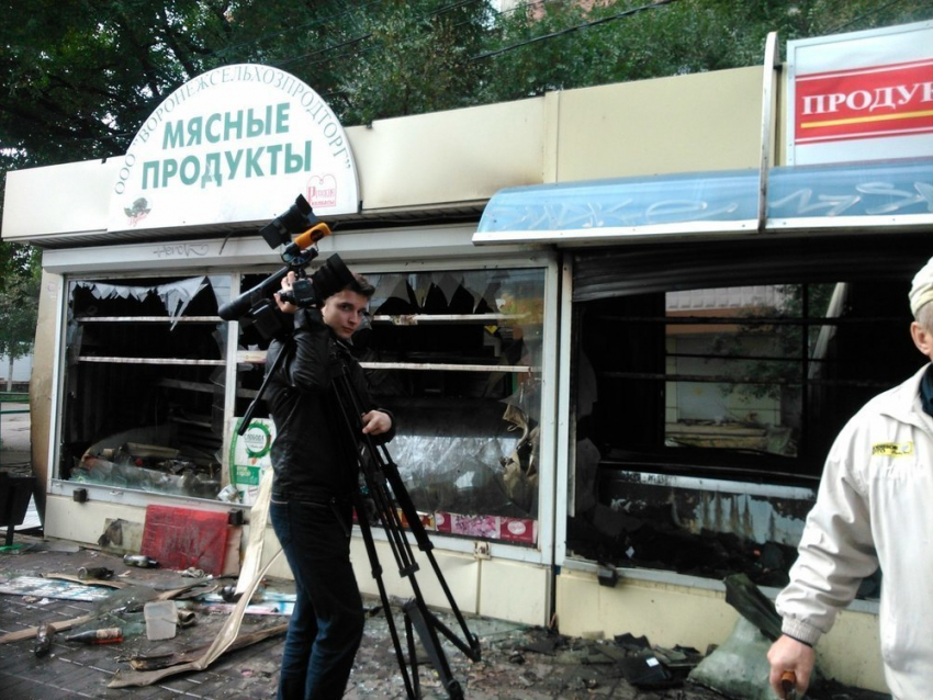 В Воронеже магазин мяса сгорел на улице Южно-Моравская