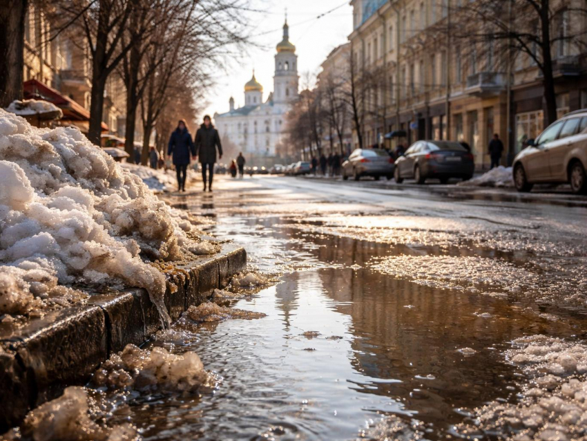 Февраль переобулся: воронежцев ждут теплые выходные с дождем