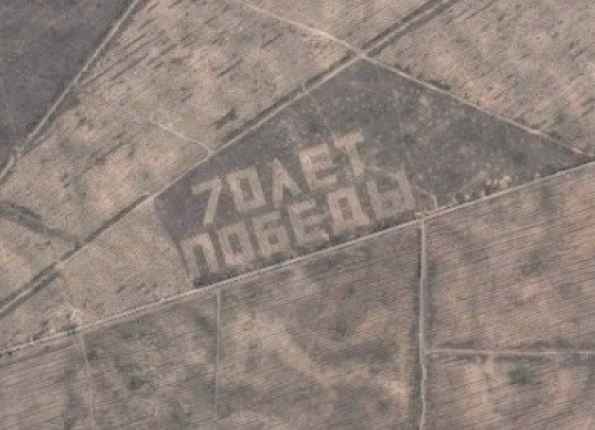 Надпись из деревьев под Воронежем появилась на Google Maps