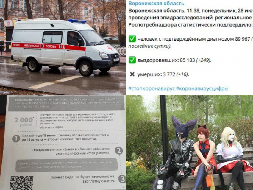 Коронавирус в Воронеже 28 июня: +253 зараженных, вакцинация за 2 тыс рублей и перенос японского фестиваля