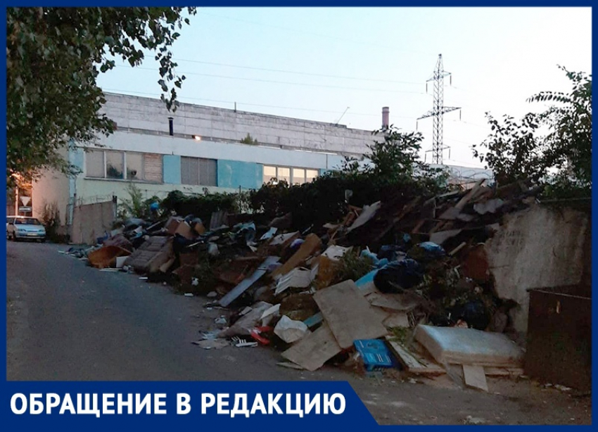 Аномальный выброс мусора образовал свалку перед жилым домом в Воронеже 