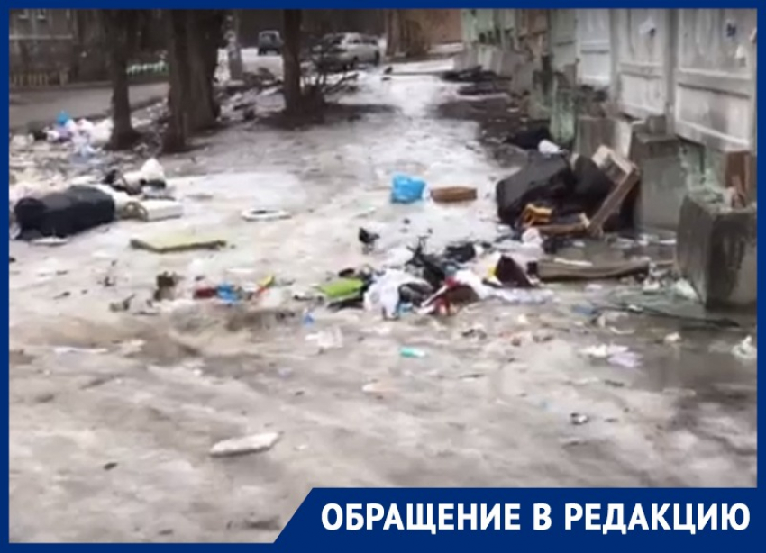 Помойный апокалипсис обрушился на двор и попал на видео в Воронеже