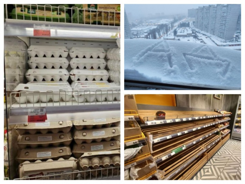 Главное в Воронеже за неделю: адский снегопад, космический рост цен на яйца и пустые полки магазинов