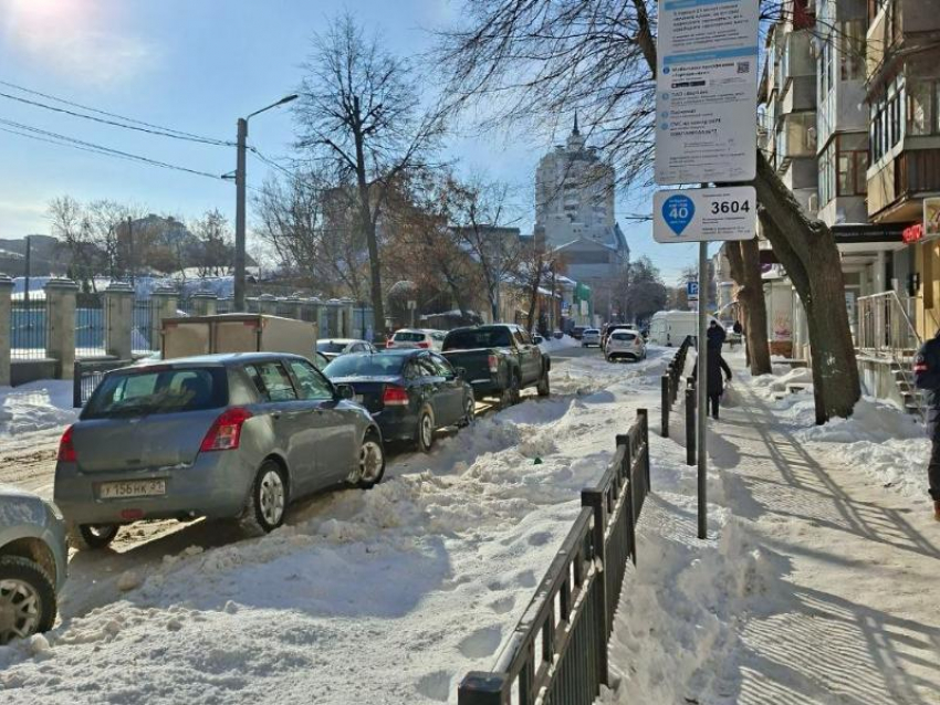 «Считаю, что справляются»: мэр Воронежа оценил уборку платных парковок от снега 