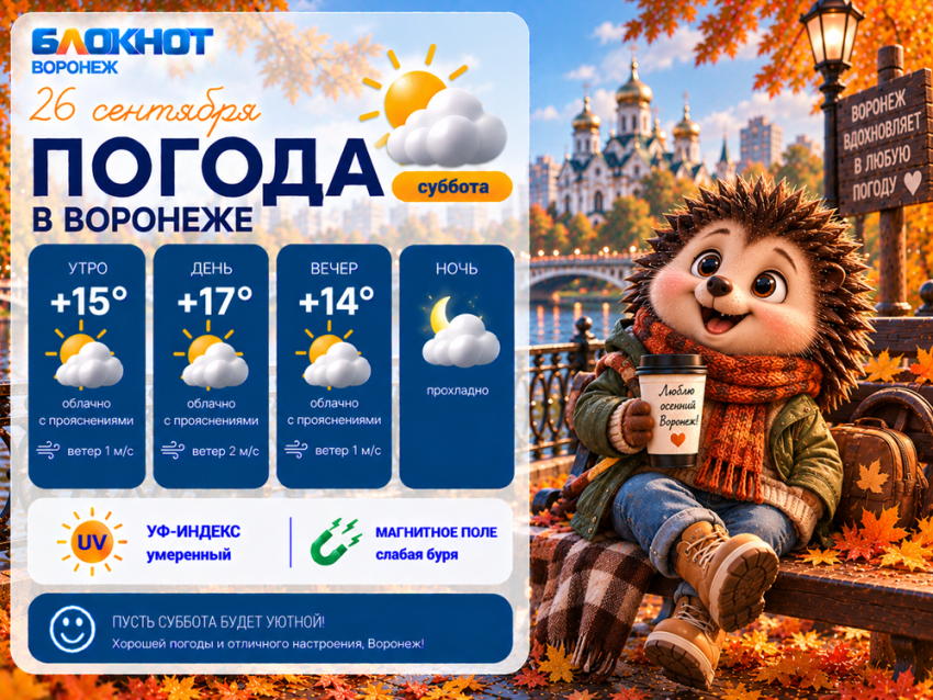 Воронеж накрывает осенняя хандра: прогноз погоды