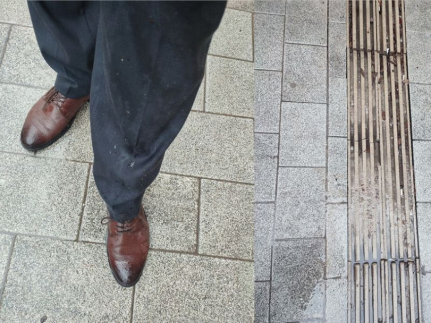 Ремонт тротуара на улице 25 Октября подарил горожанам уникальные сухие фонтаны