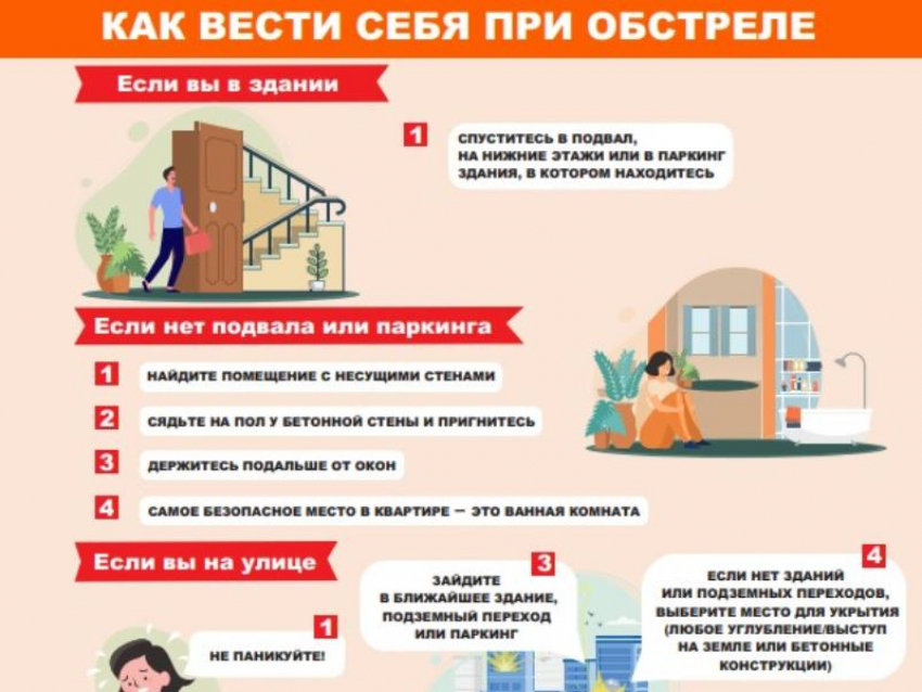 Что делать при обстреле: наглядные памятки начали рассылать в Воронеже