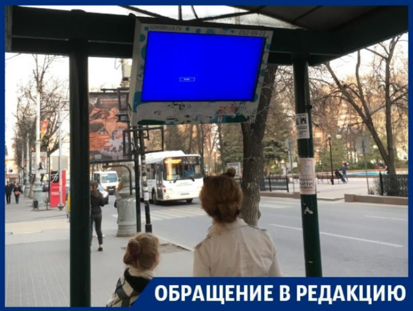 Убитые мониторы на остановках в мэрии Воронежа назвали негативным опытом