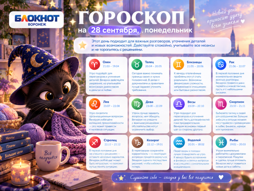 День для важных разговоров: гороскоп на 28 сентября 