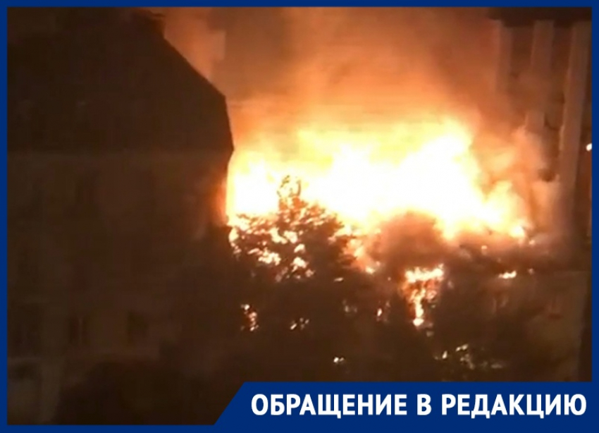  Огненный шторм в историческом доме сняли на видео центре Воронежа
