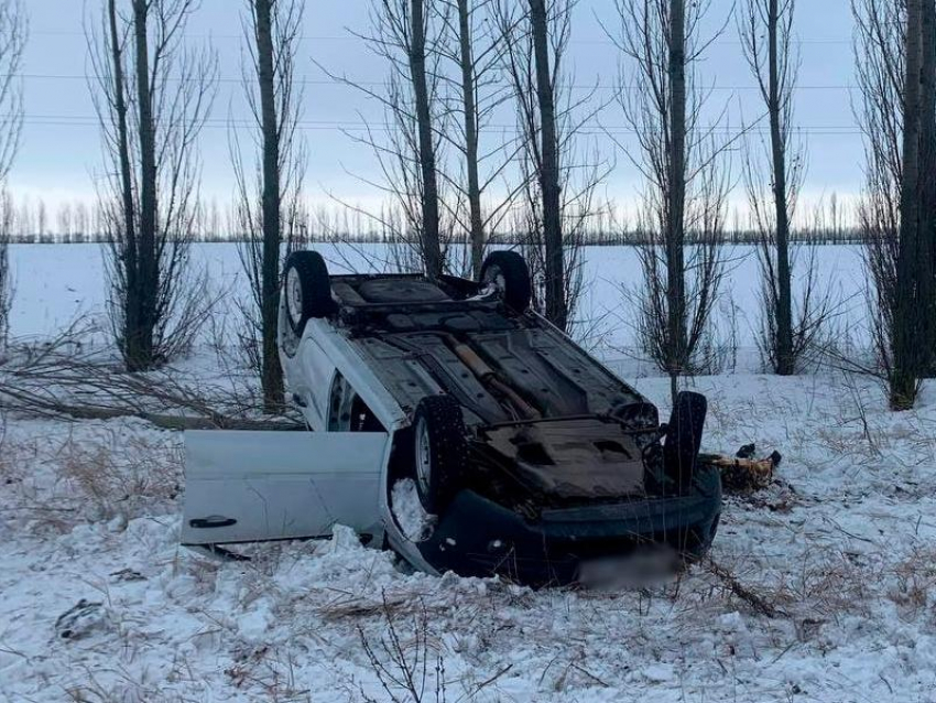 Lada вылетела в кювет и перевернулась в Воронежской области – погибла женщина