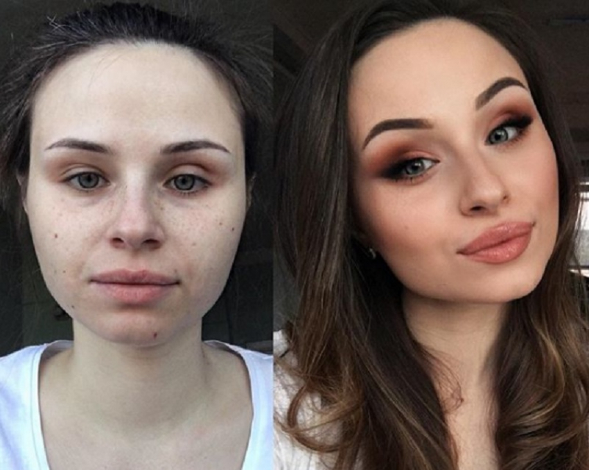 Невероятное преображение за счет макияжа показала девушка из Воронежа 