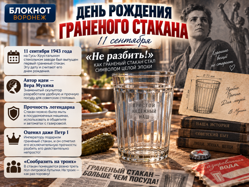 «Не разбить!»: как граненый стакан стал символом целой эпохи